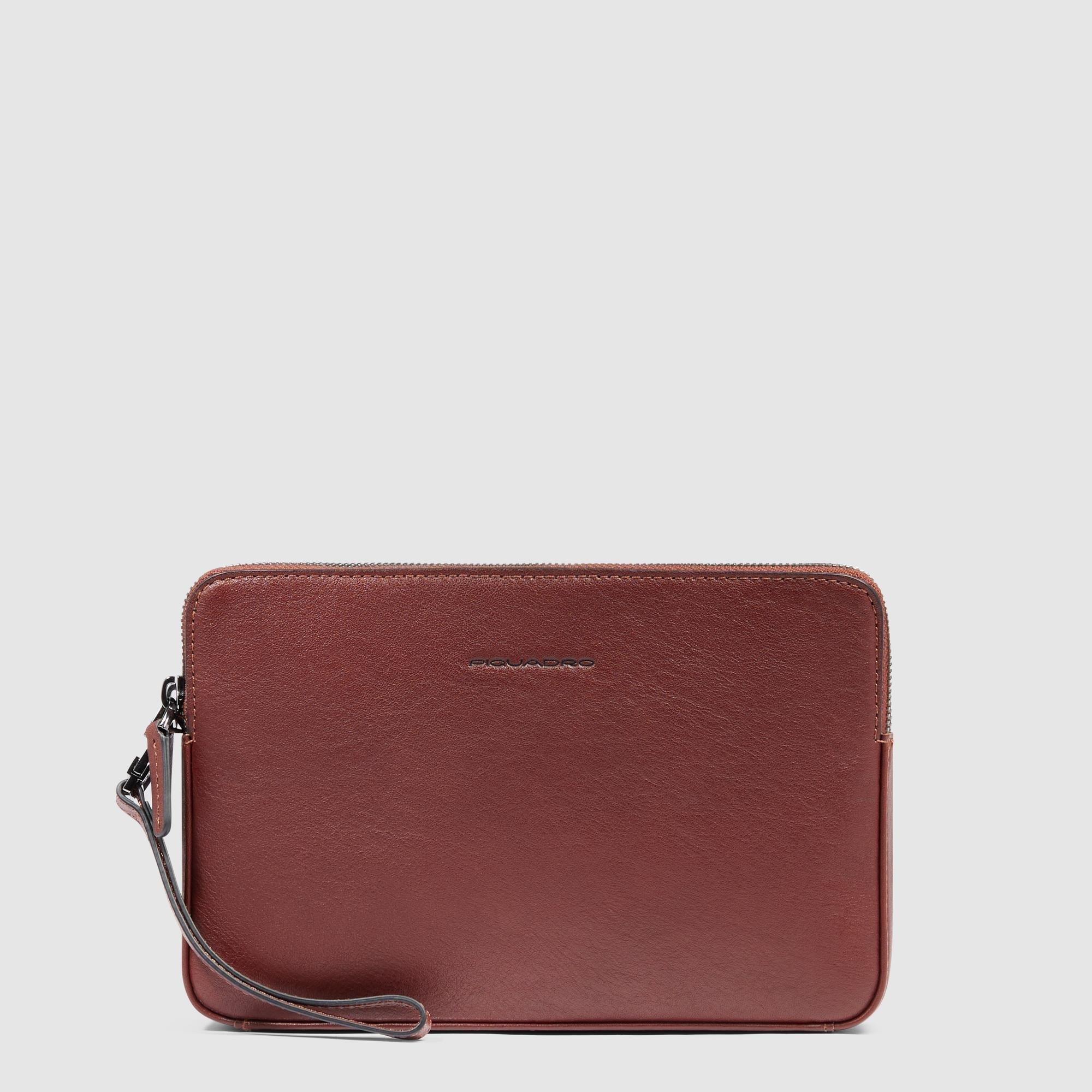 Piquadro Black Square Pochette Herren Leder mit Kartenfach