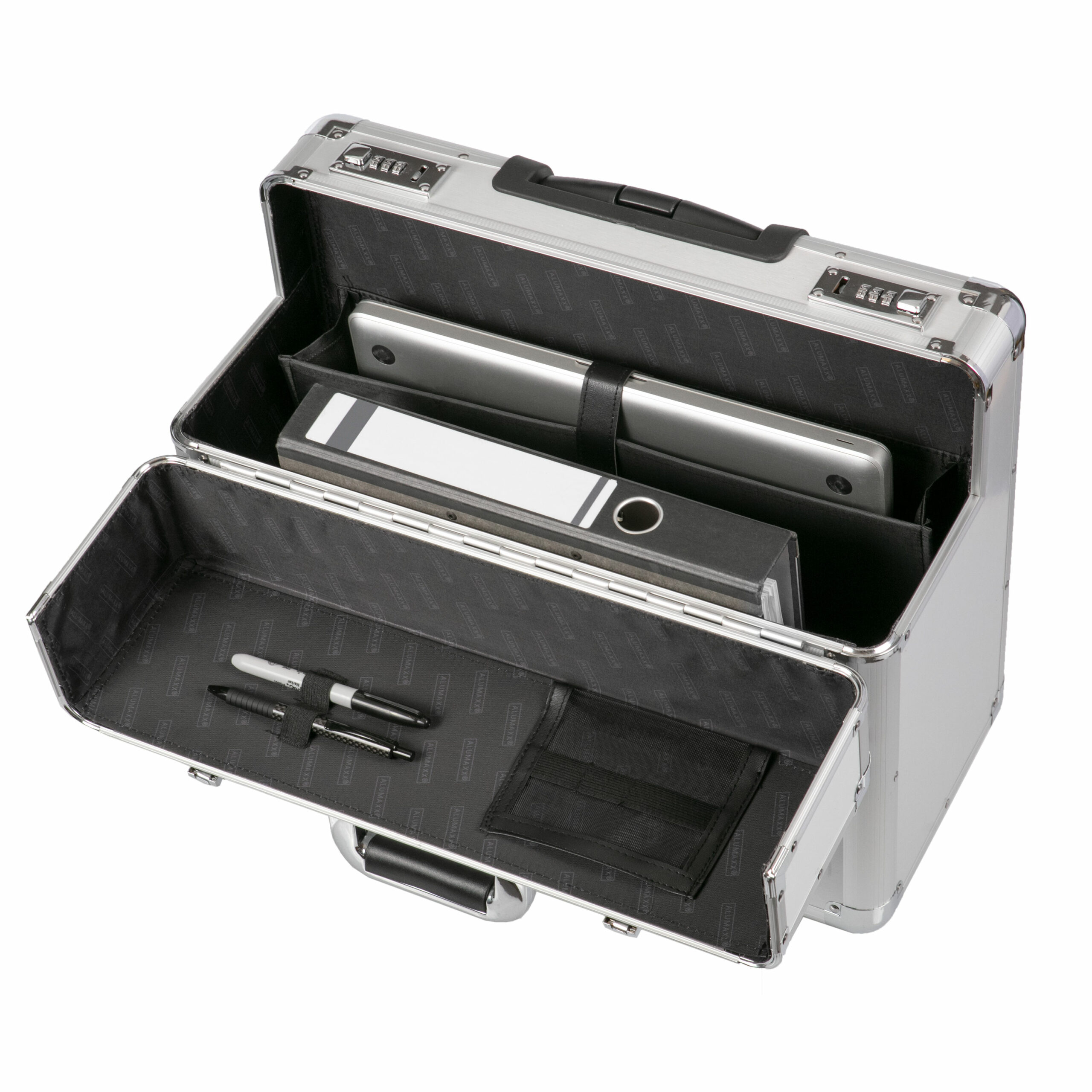 Lightpak OMEGA Pilotenkoffer Aluminium silber 17 Zoll