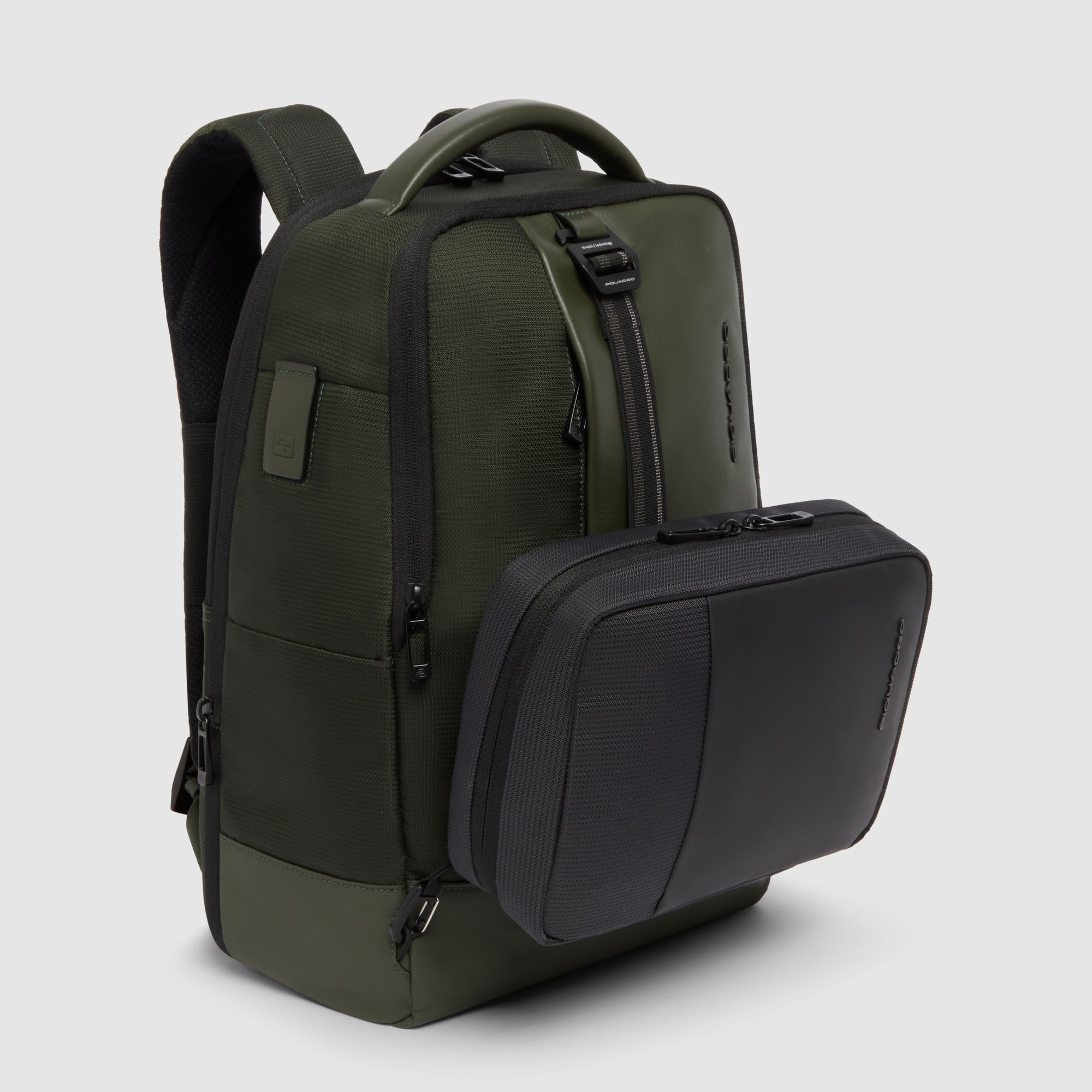 Piquadro PQ-Light Beauty Case Kulturbeutel Modular Schwarz