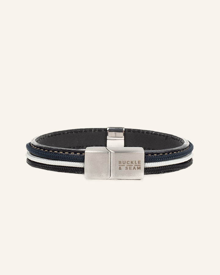 Buckle & Seam Hendaye Lederarmband Größe M Leder Nylon