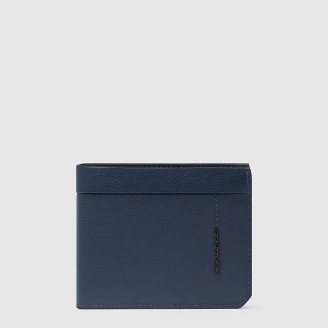 Piquadro Blue Square Geldbörse Leder Blau RFID