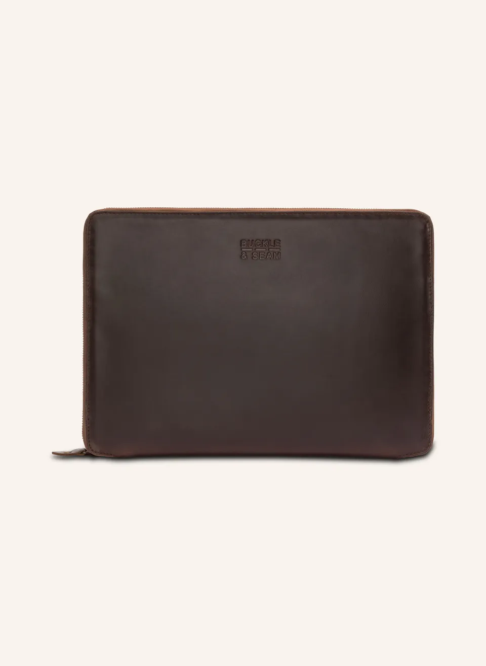 Buckle & Seam Ralph Dokumentenmappe Leder braun 14 Zoll