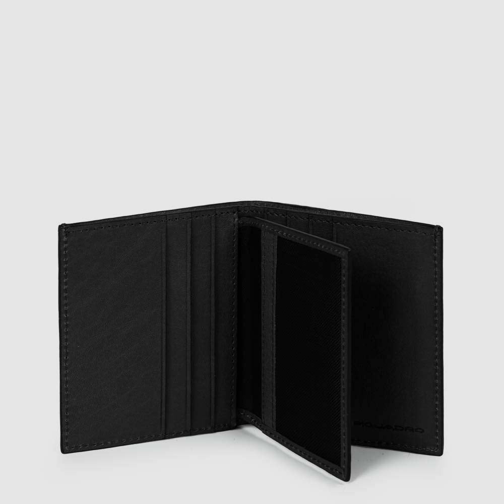 Piquadro Blue Square Kreditkartenetui Herren Leder Schwarz RFID