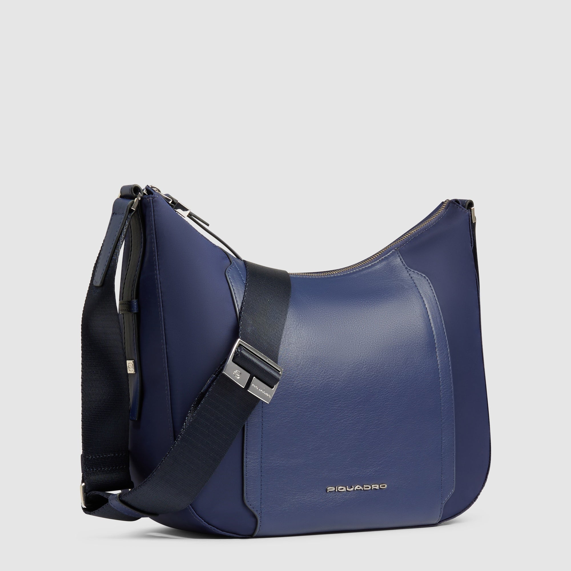 Piquadro Circle Umhängetasche Damen iPad beige RFID Leder
