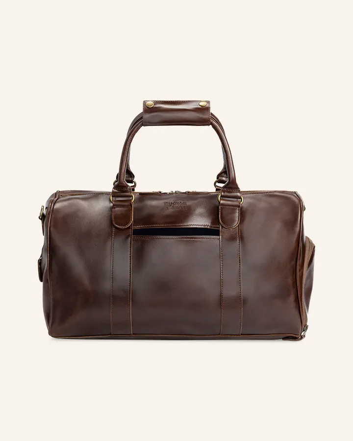 Buckle & Seam Collin Weekender Reisetasche Braun 31L Leder