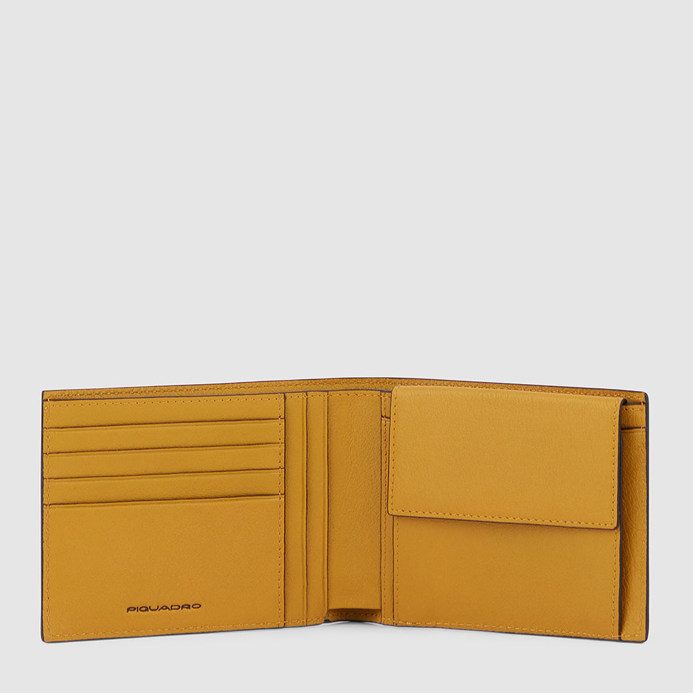 Piquadro Blue Square Geldbörse Herren Leder Münzfach RFID