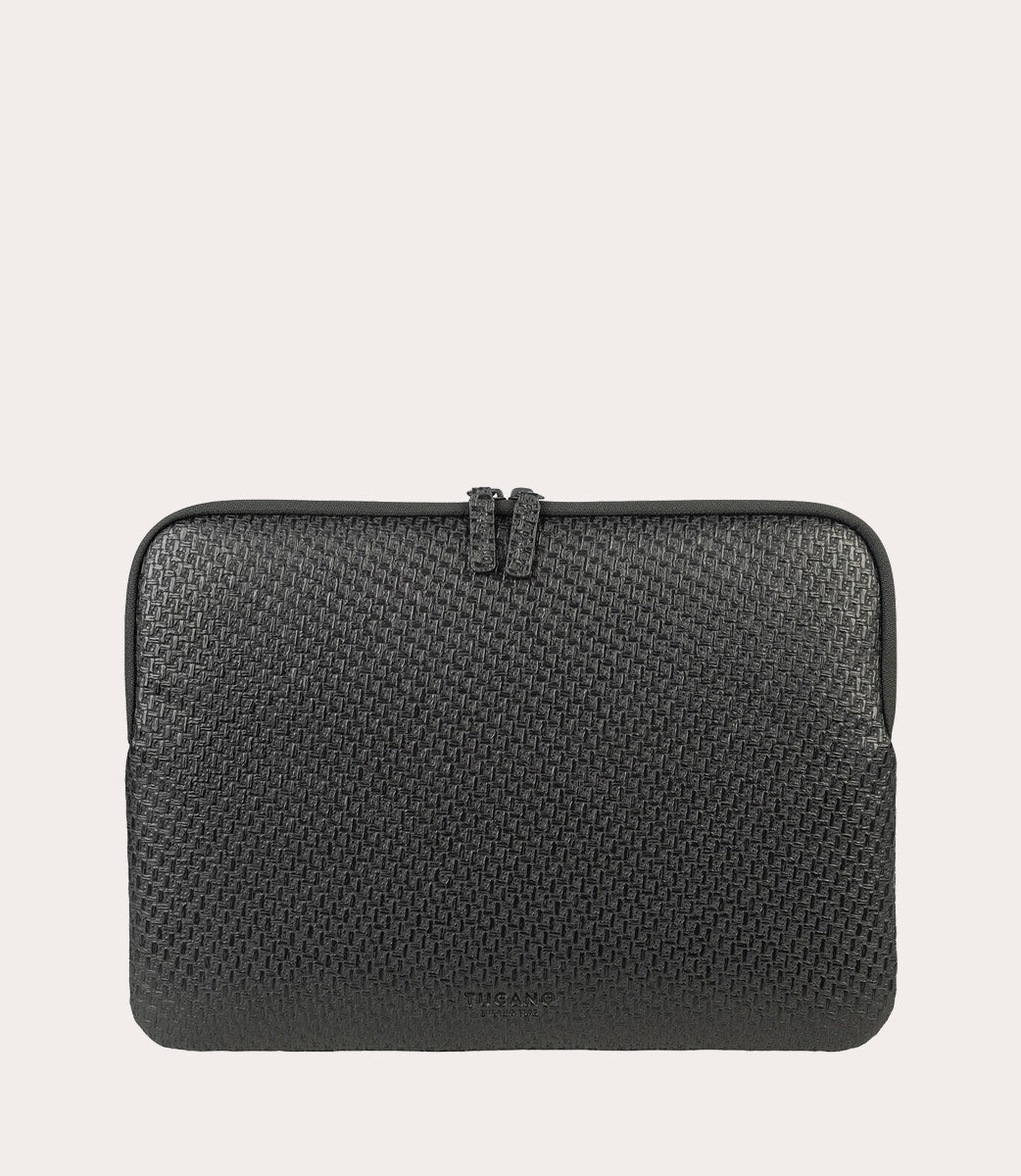 Tucano Treccia Laptop Hülle Schwarz 15,6 Zoll PU geflochten