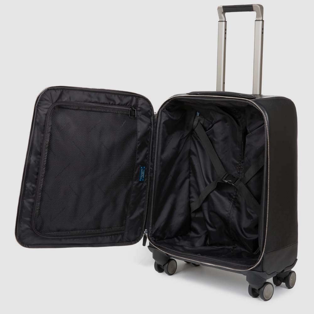 Piquadro PQ-Light Kabinentrolley 4 Rollen Laptop Schwarz