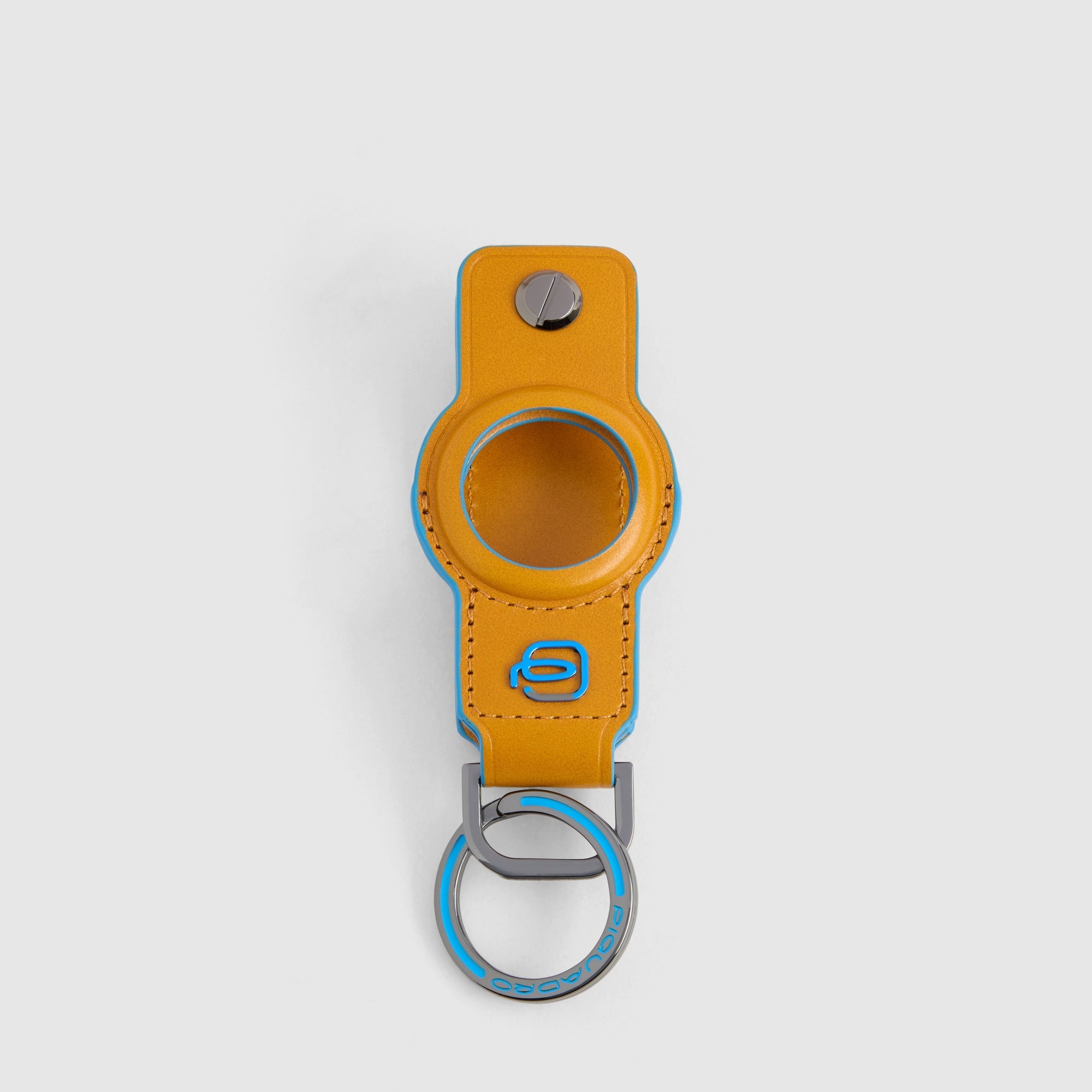 Piquadro Connequ Schlüsselanhänger Leder AirTag Blau