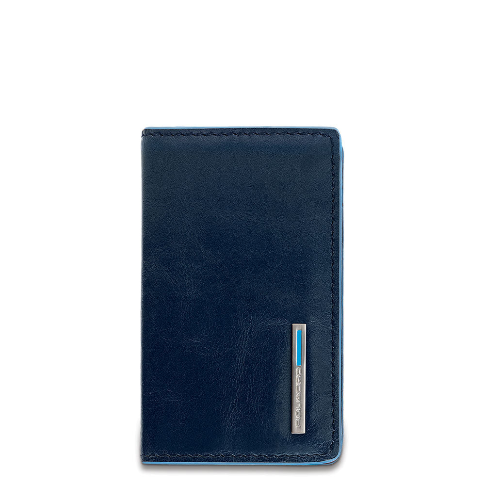 Piquadro Black Square Visitenkarten-Etui schwarz Leder
