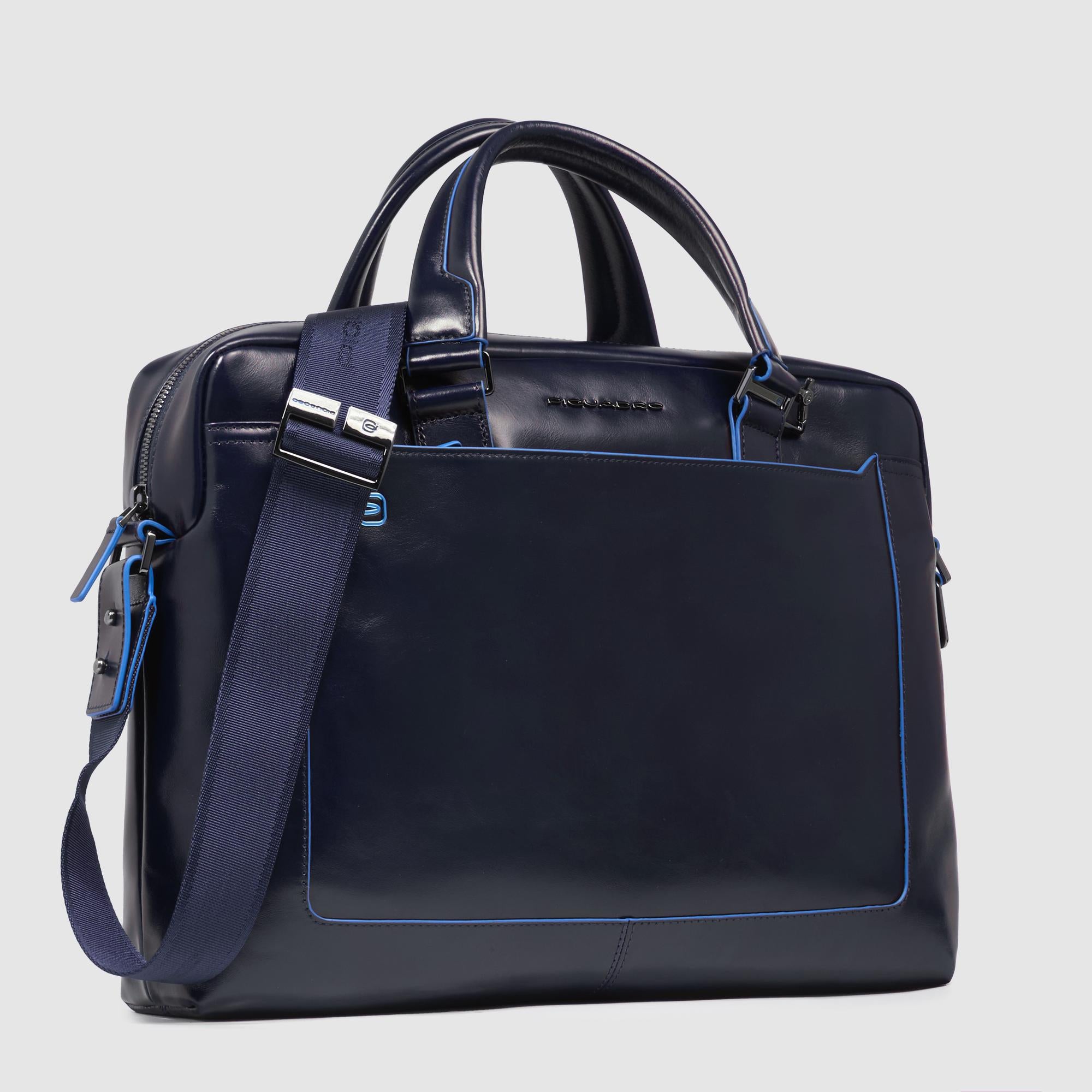 Piquadro Modus Laptoptasche 14 Zoll Schwarz Leder