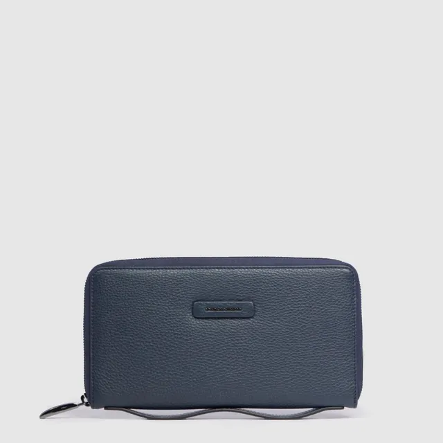 Piquadro Black Square Pochette Leder Schwarz Herren