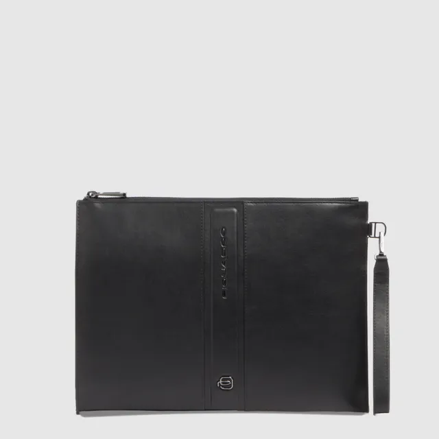 Piquadro Black Square W143 Herren-Pochette Leder Schwarz iPad 11 Zoll