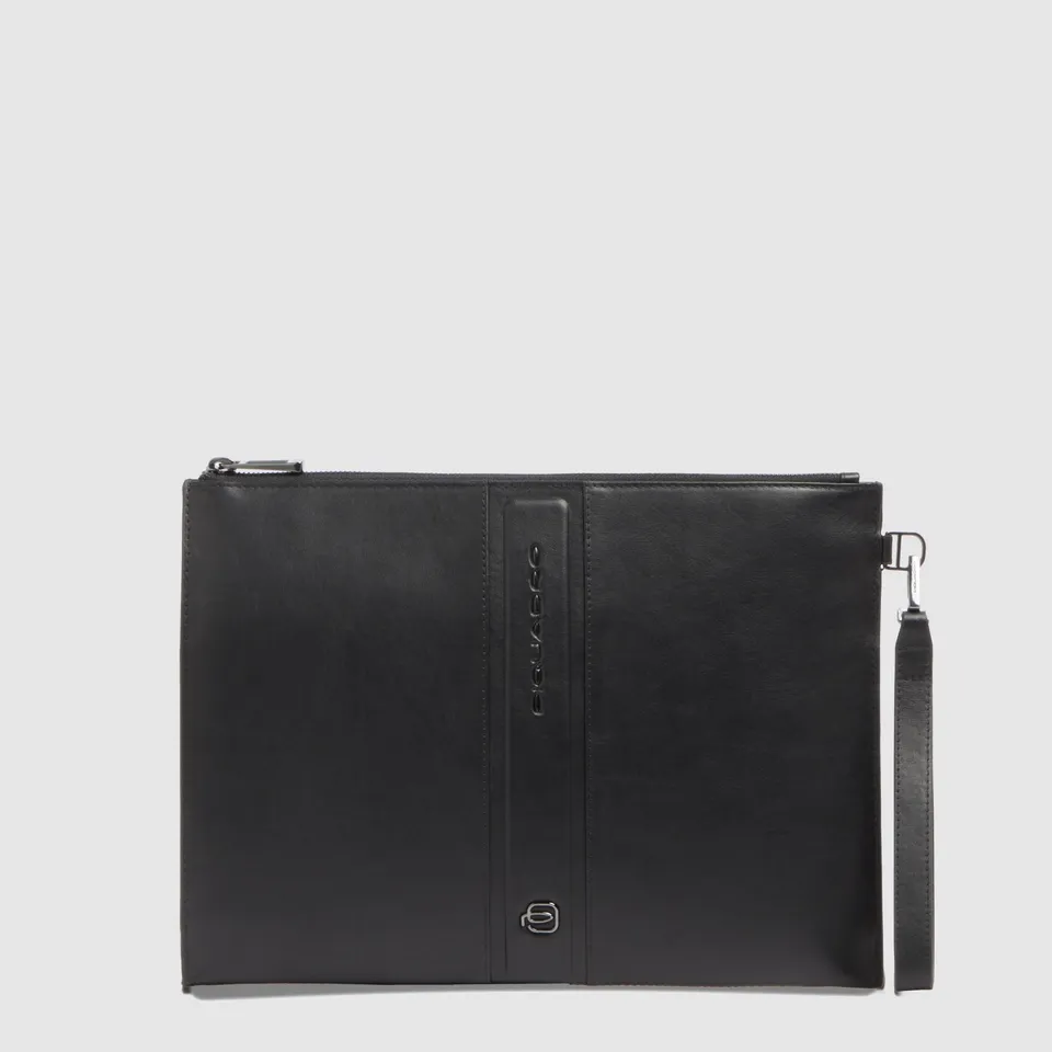 Piquadro Black Square W143 Herren-Pochette Leder Schwarz iPad 11 Zoll