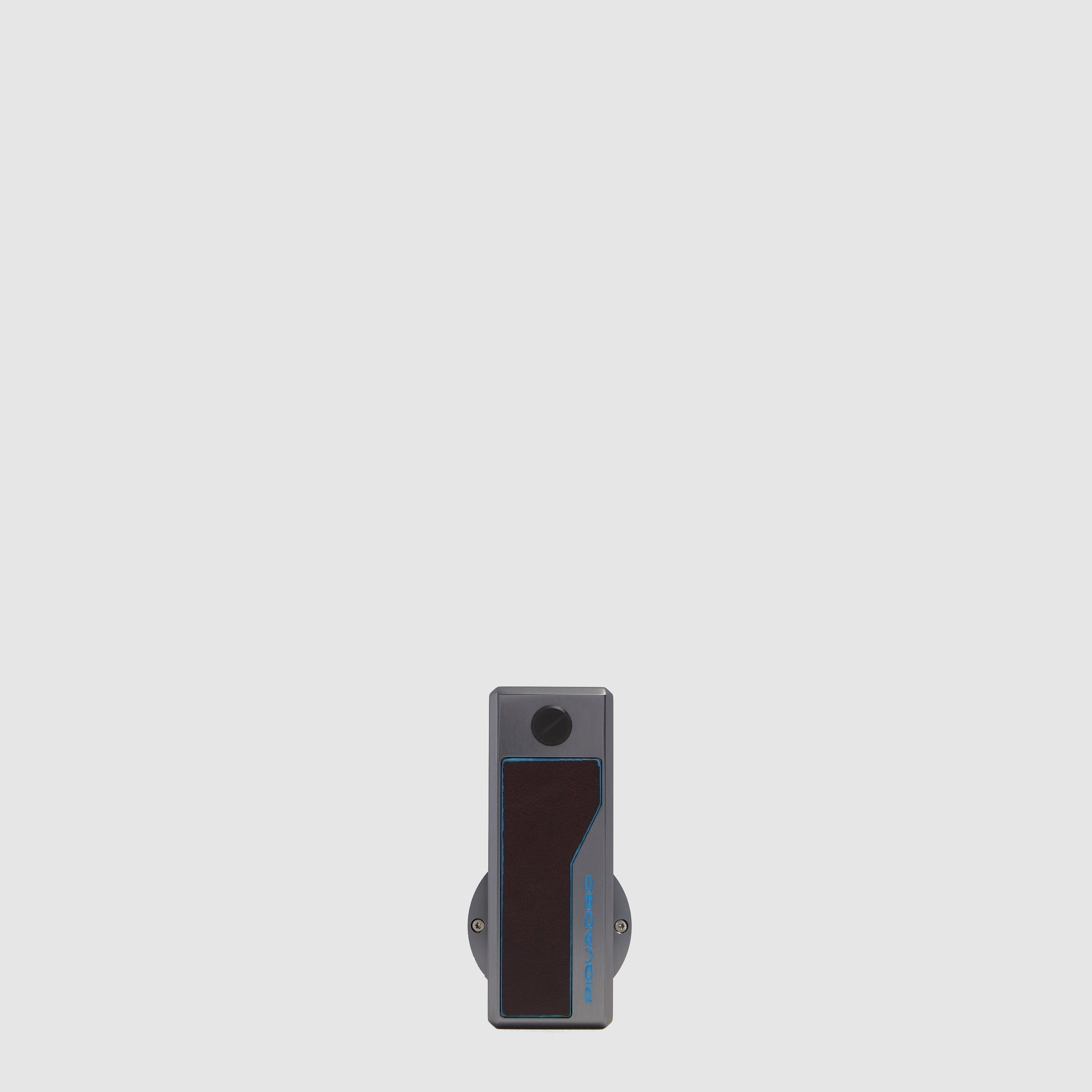 Piquadro Connequ Schlüsselanhänger Leder Schwarz für AirTag