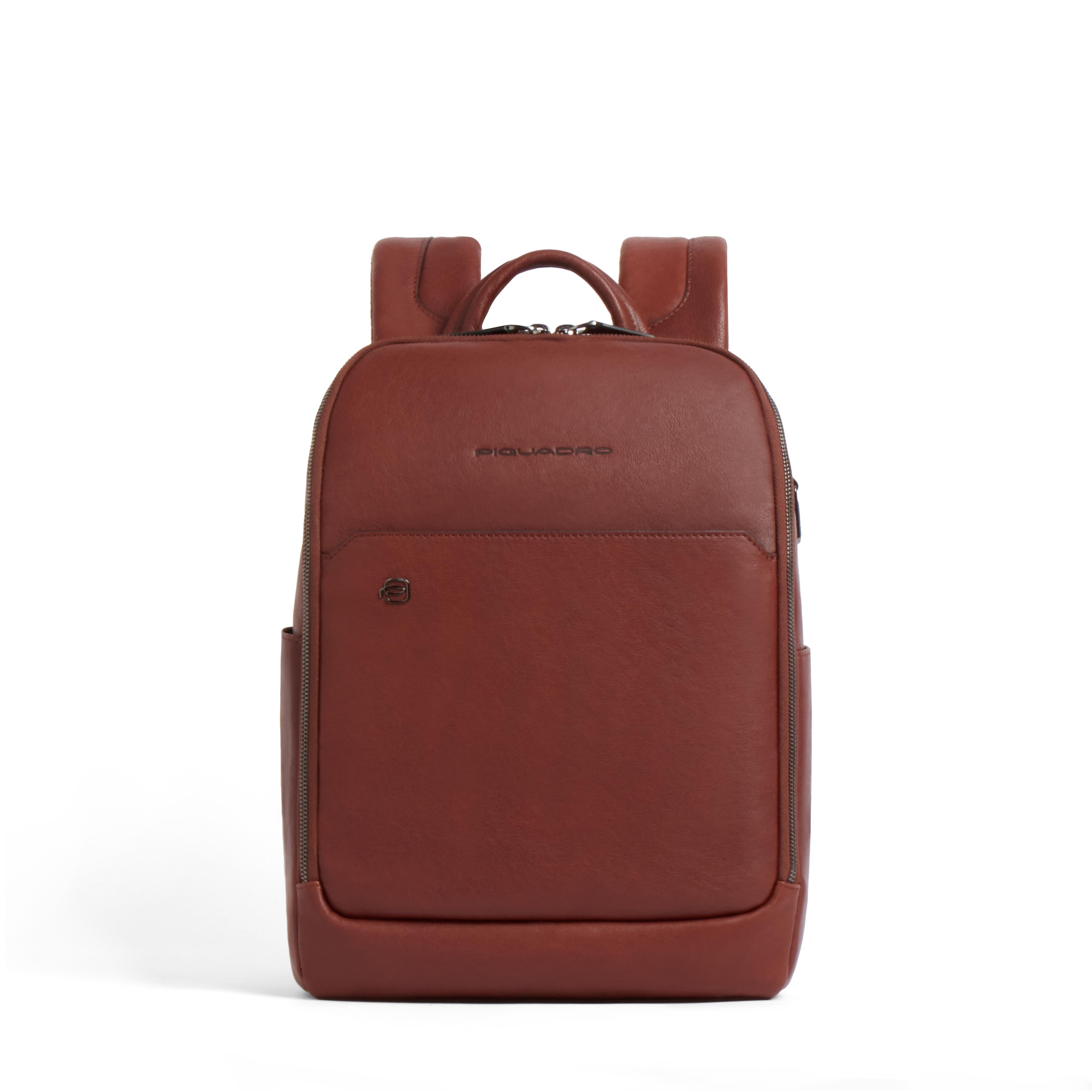 Piquadro Blue Square Reise-Rucksack 13 Zoll Cognac