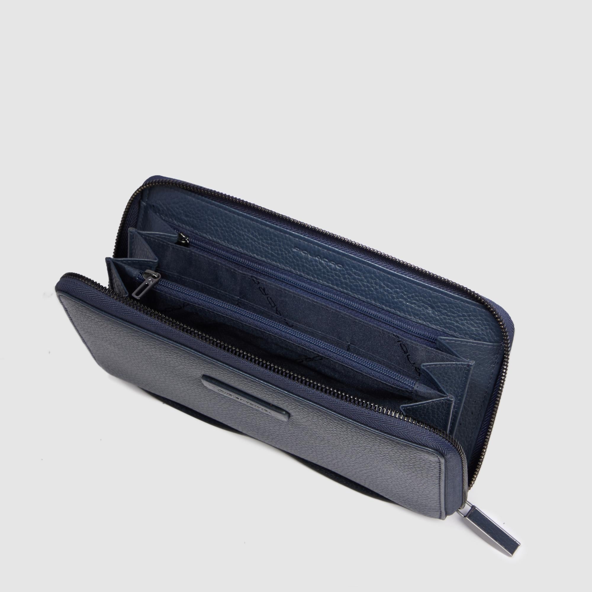 Piquadro Black Square Pochette Leder Schwarz Herren