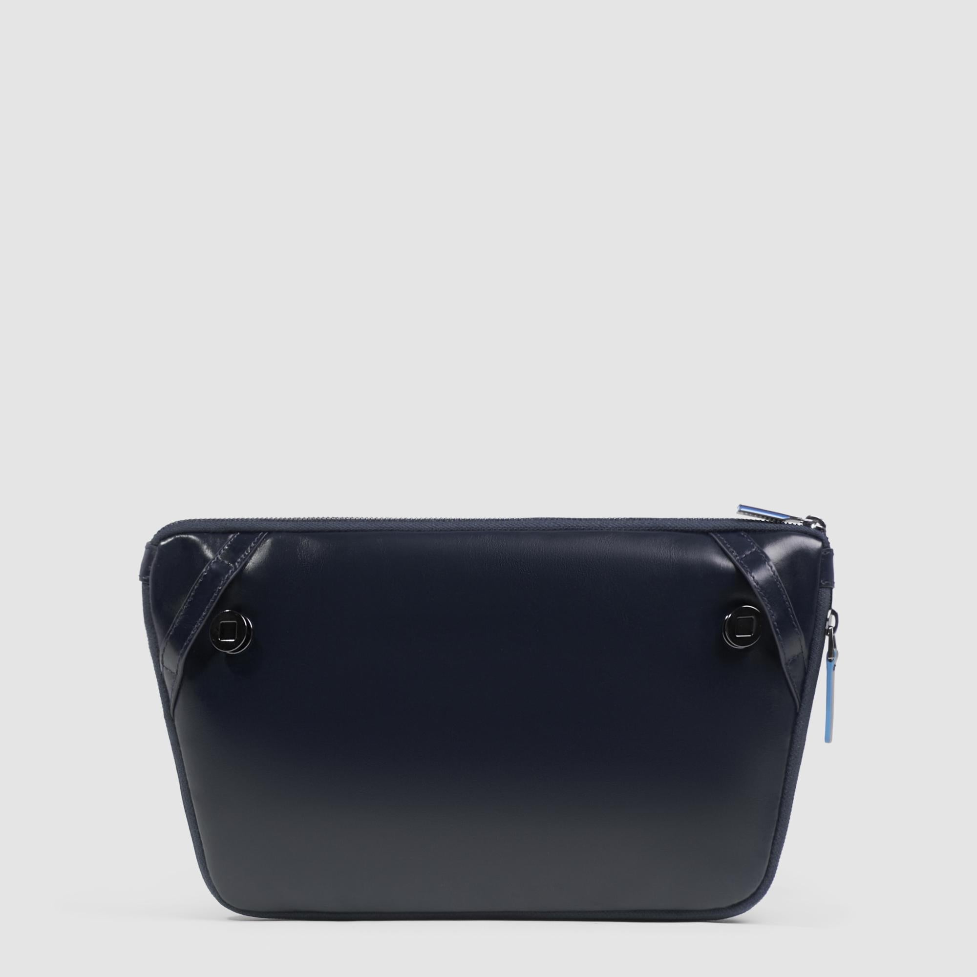 Piquadro Urban Bauchtasche Leder Dunkelblau erweiterbar