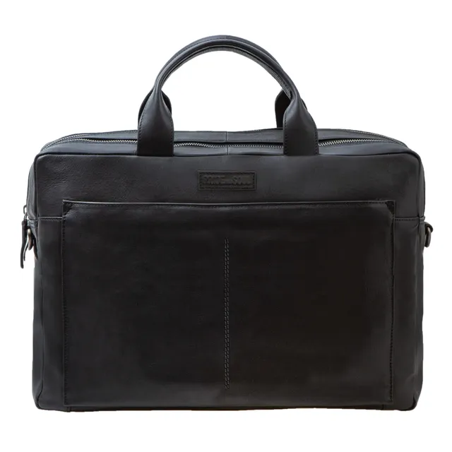 Lightpak Nomad Businesstasche schwarz Leder Laptopfach