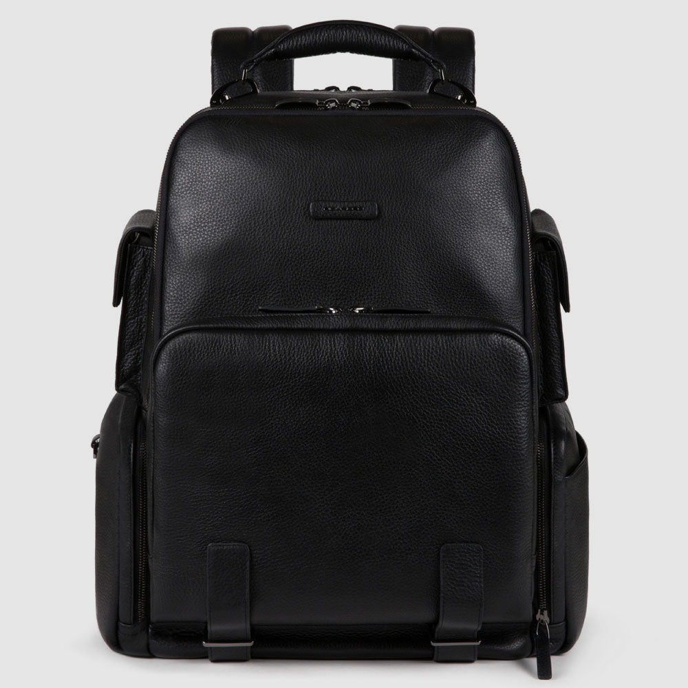 Piquadro Rover Rucksack 15,6 Zoll Schwarz Fast-Check RFID