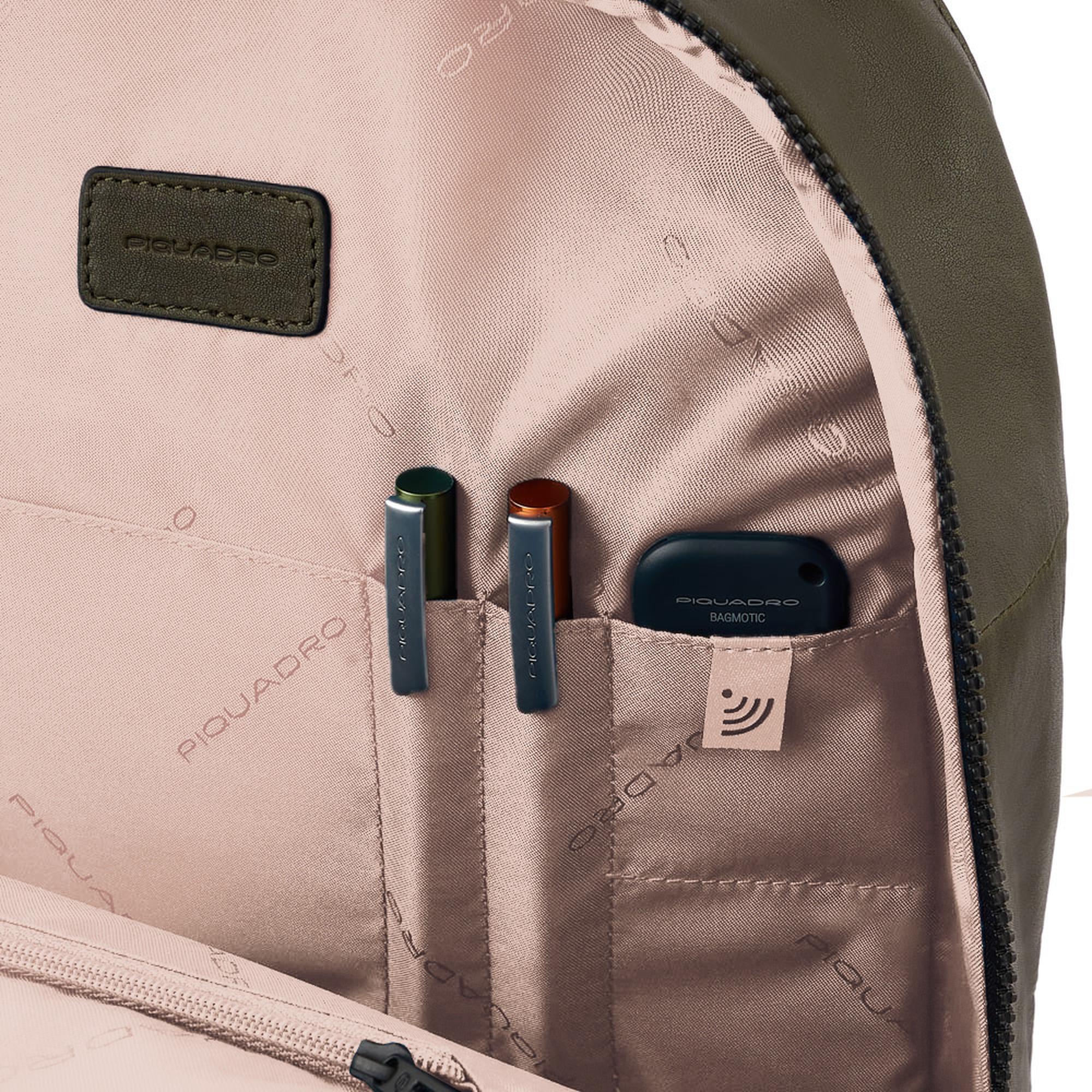 Piquadro Connequ Laptop-Rucksack 14 Zoll Schwarz RFID