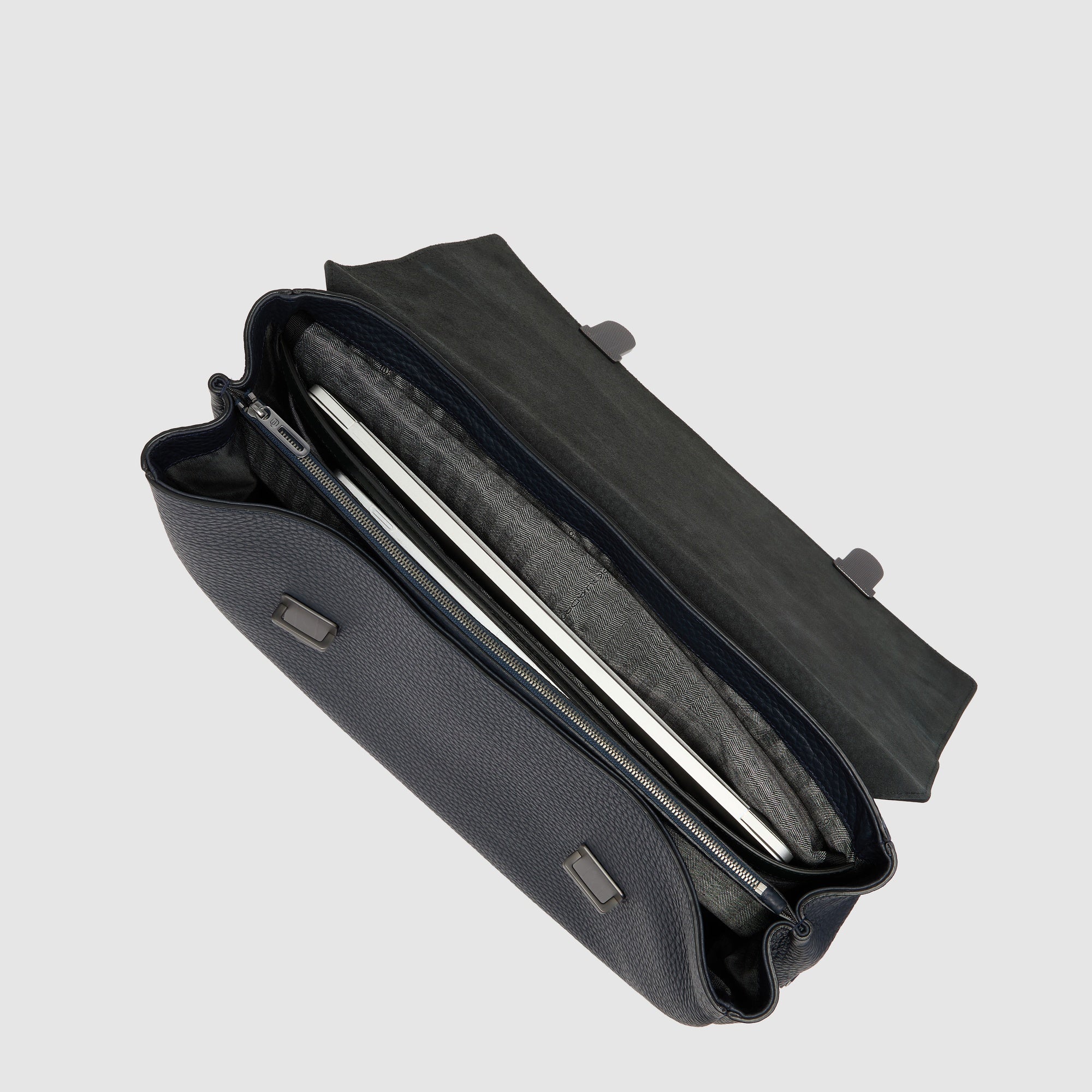 Piquadro Modus Aktentasche 15,6 Zoll Schwarz Leder
