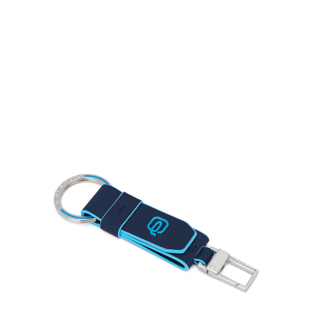 Piquadro Blue Square Schlüsselanhänger Leder Braun Auto