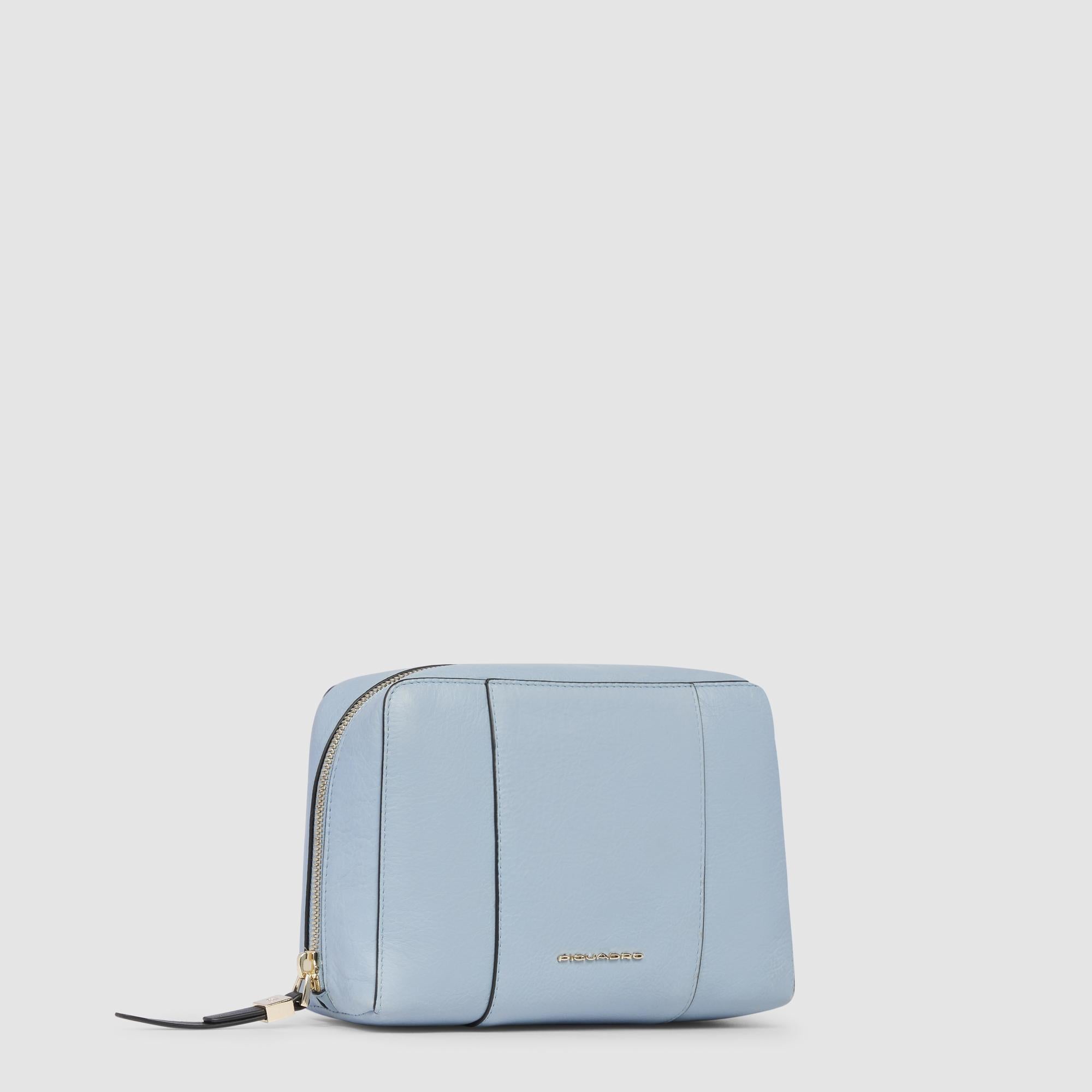 Piquadro PQ-Light Beauty-Case Leder Kosmetiktasche Damen