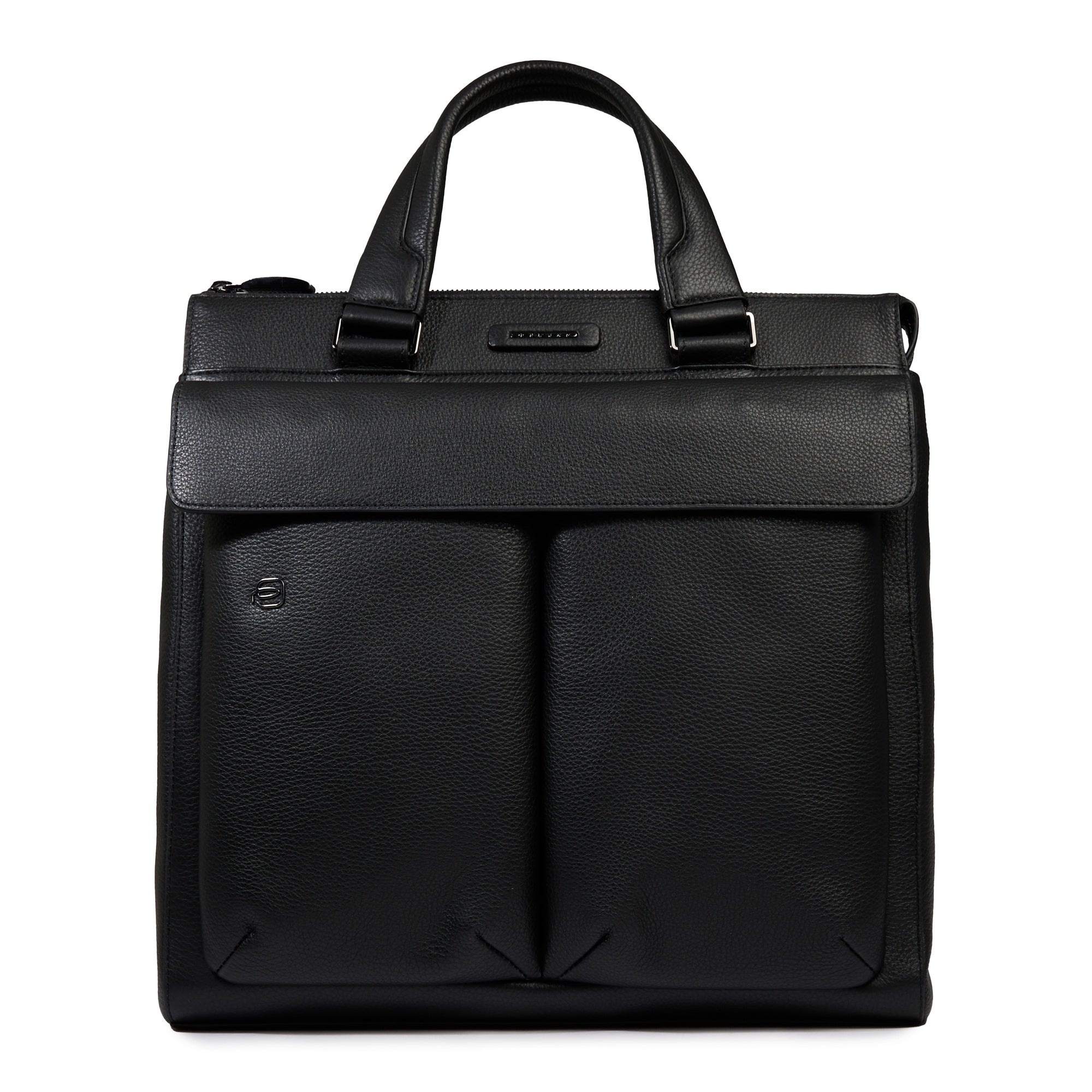 Piquadro Black Square Tote Shopper 13,3 Zoll schwarz Leder