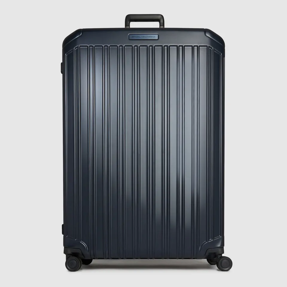 Piquadro PQLM XL Koffer hart blau erweiterbar 4 Rollen