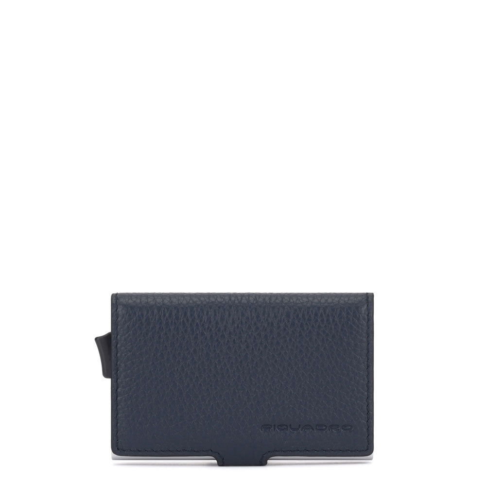 Piquadro Black Square Kartenetui Automatisch Blau RFID