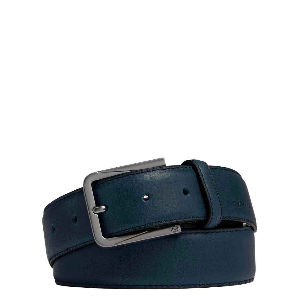 Piquadro Blue Square Gürtel Leder Dorn Schwarz