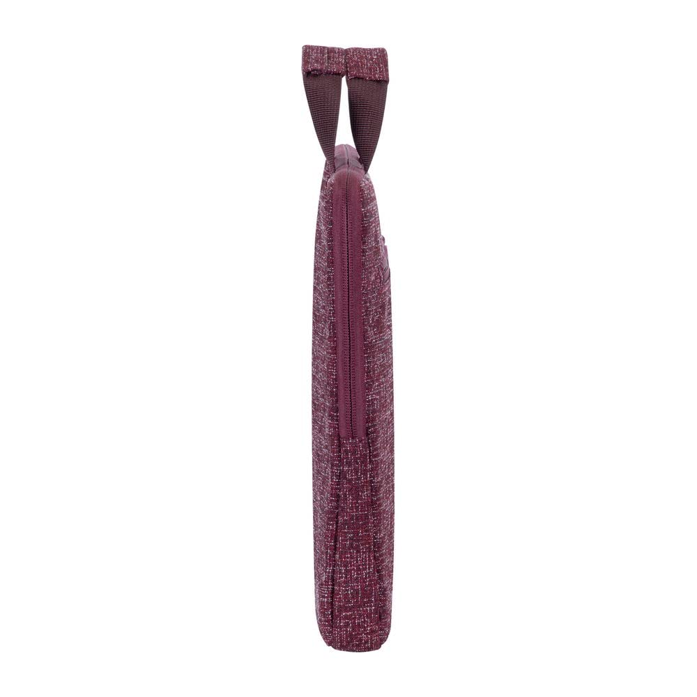 RIVACASE Erebus 14 Zoll Laptophülle Tweed Burgundy Rot Griff