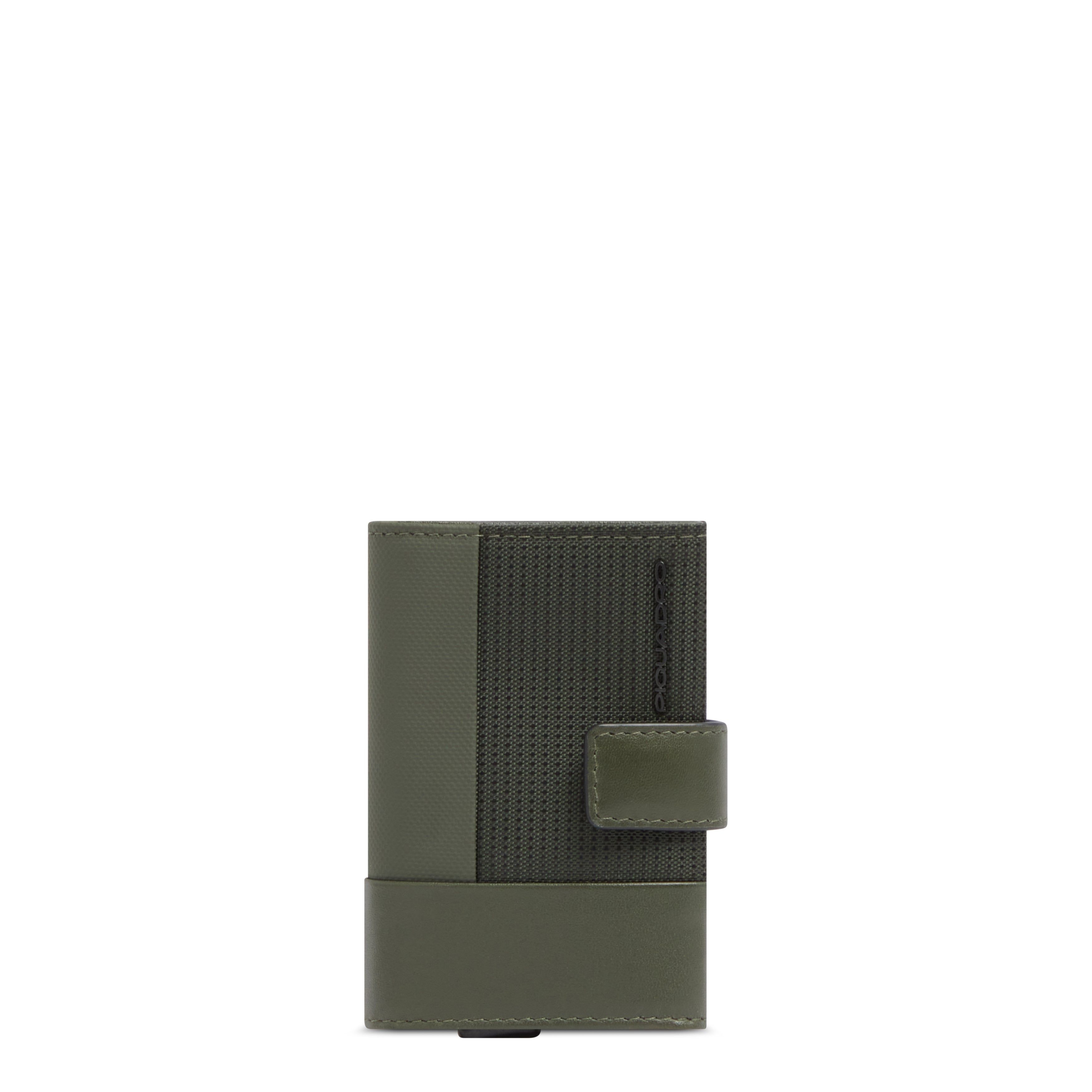 Piquadro Black Square Kartenetui automatisch Schwarz Leder