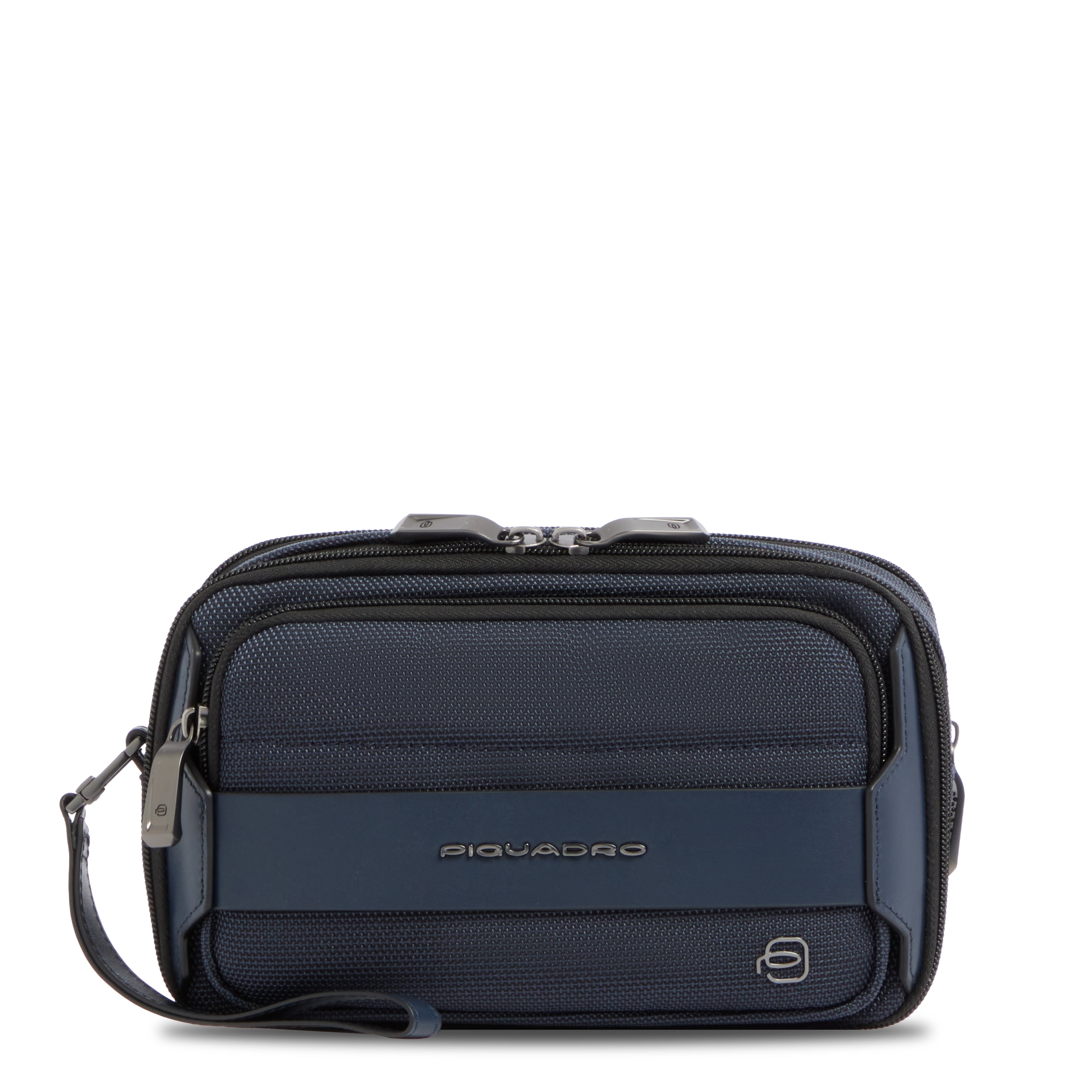 Piquadro Black Square Pochette Herren Stoff Leder