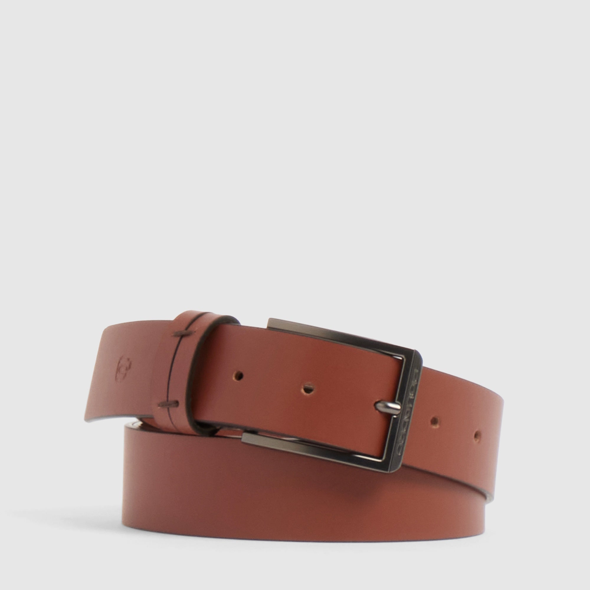 Piquadro Blue Square Ledergürtel Herren Braun Dornschließe