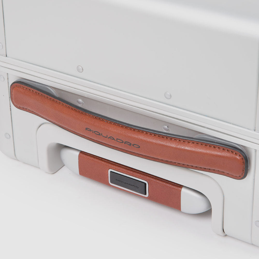 Piquadro PQ-Light Kabinentrolley Alu grau slim 4 Rollen