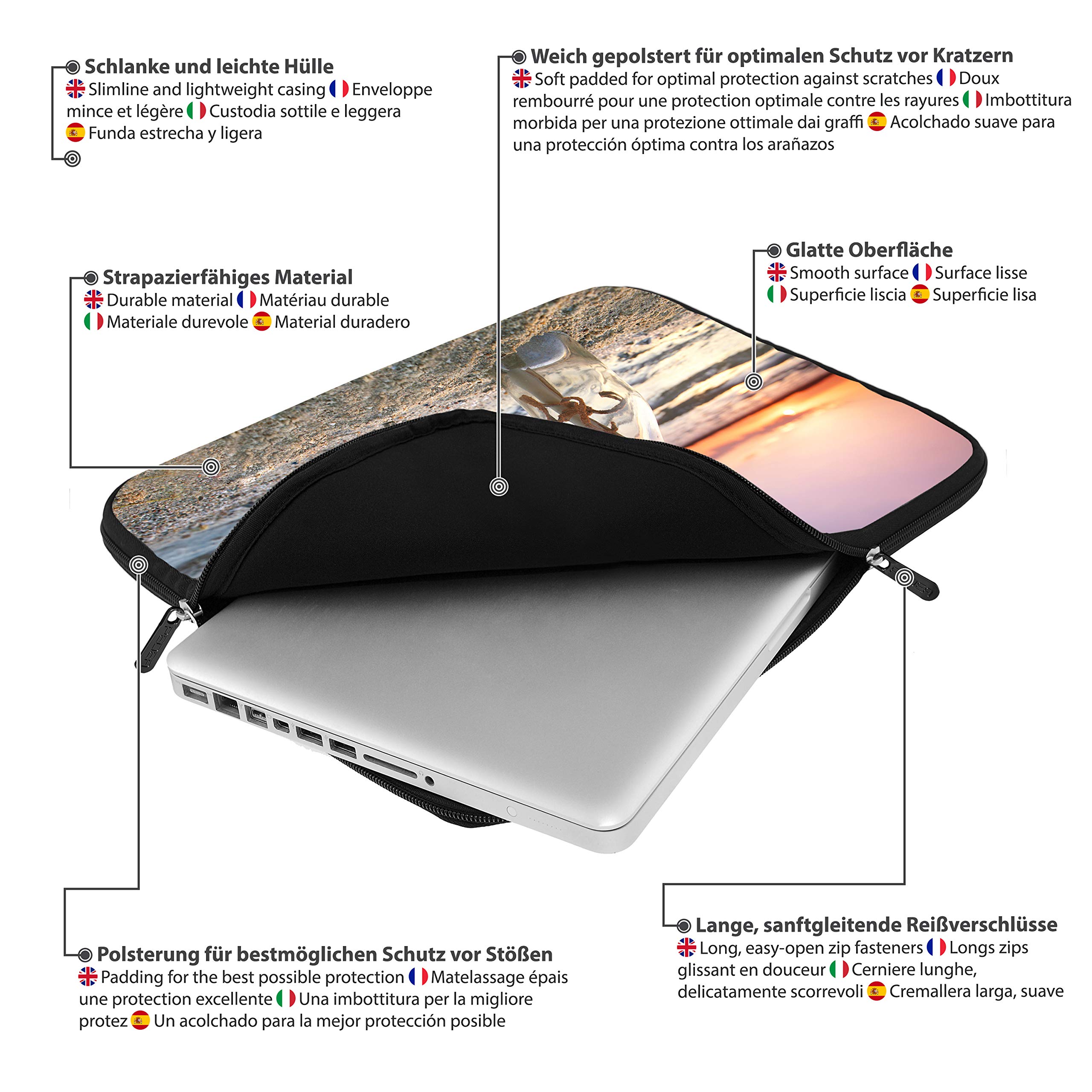 Pedea Tablet-Zubehör Tasche 10,1 Zoll Neopren Message Bottle