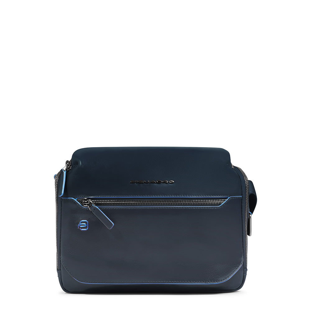 Piquadro Black Square Umhängetasche schwarz Leder RFID