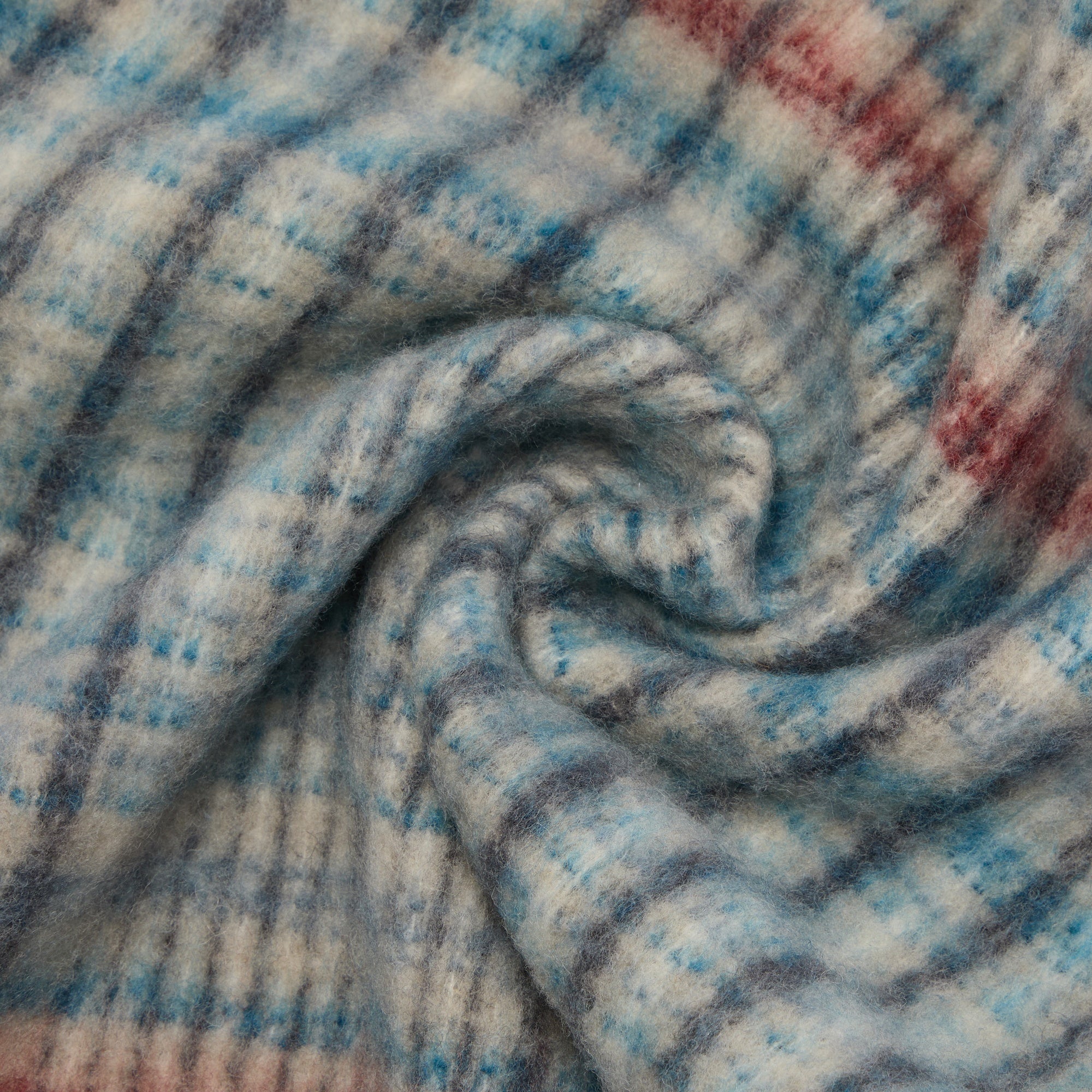 Piquadro Urban Schal Wollmischung Mohair-Effekt Blau