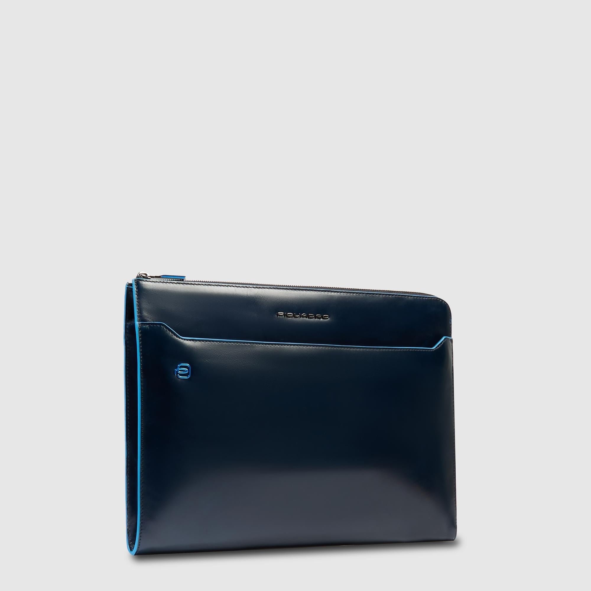 Piquadro Black Square Laptoptasche 13,3 Zoll Leder schwarz