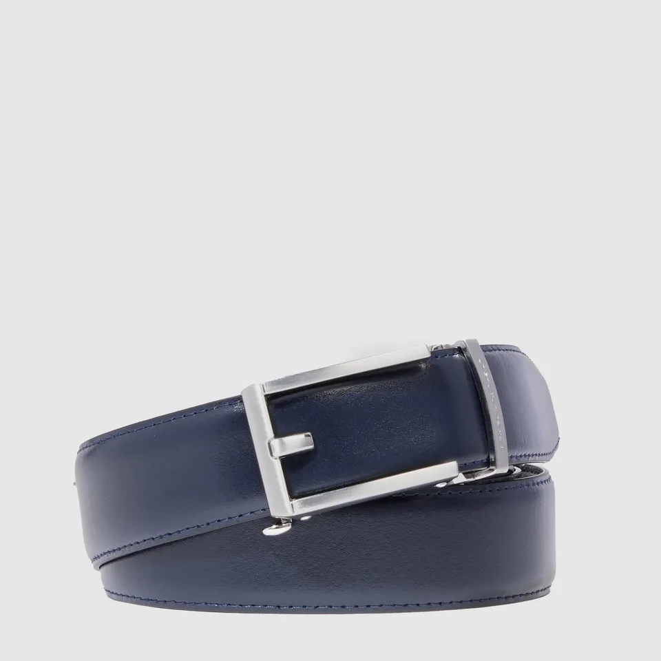 Piquadro Blue Square Gürtel Herren Leder Schwarz o. Löcher