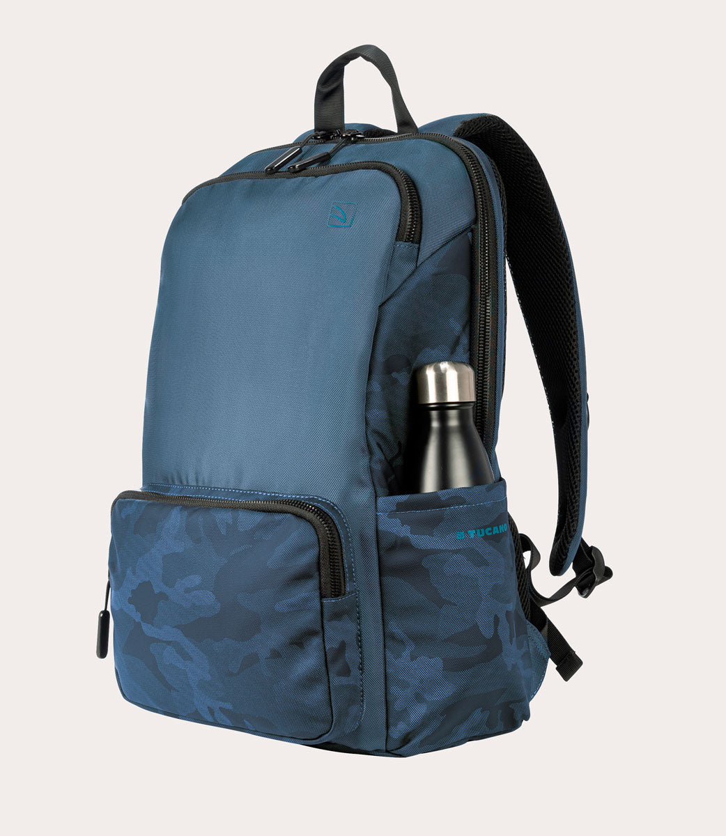 Tucano Terras Camouflage Rucksack Blau 15,6" Laptopfach