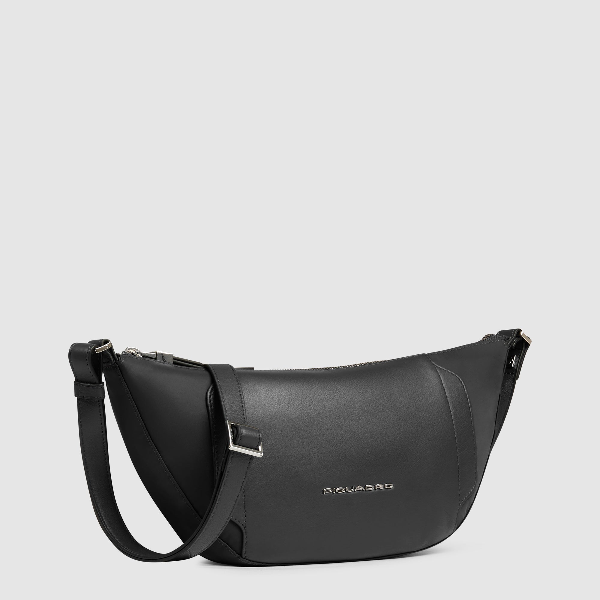 Piquadro Circle Bauchtasche Damen Schwarz RFID Recycling