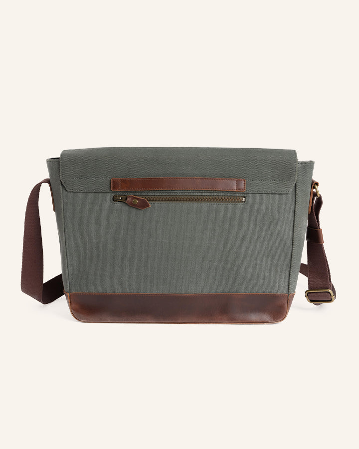 Buckle & Seam Times Messenger Bag Laptoptasche 15,6 Zoll Blau