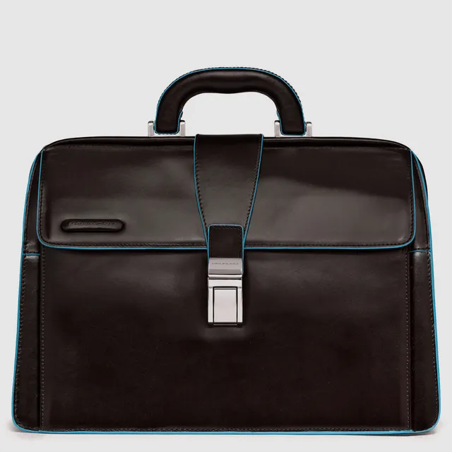 Piquadro Black Square Doktortasche Leder Schwarz Business