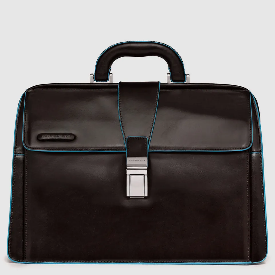 Piquadro Black Square Doktortasche Leder Schwarz Business