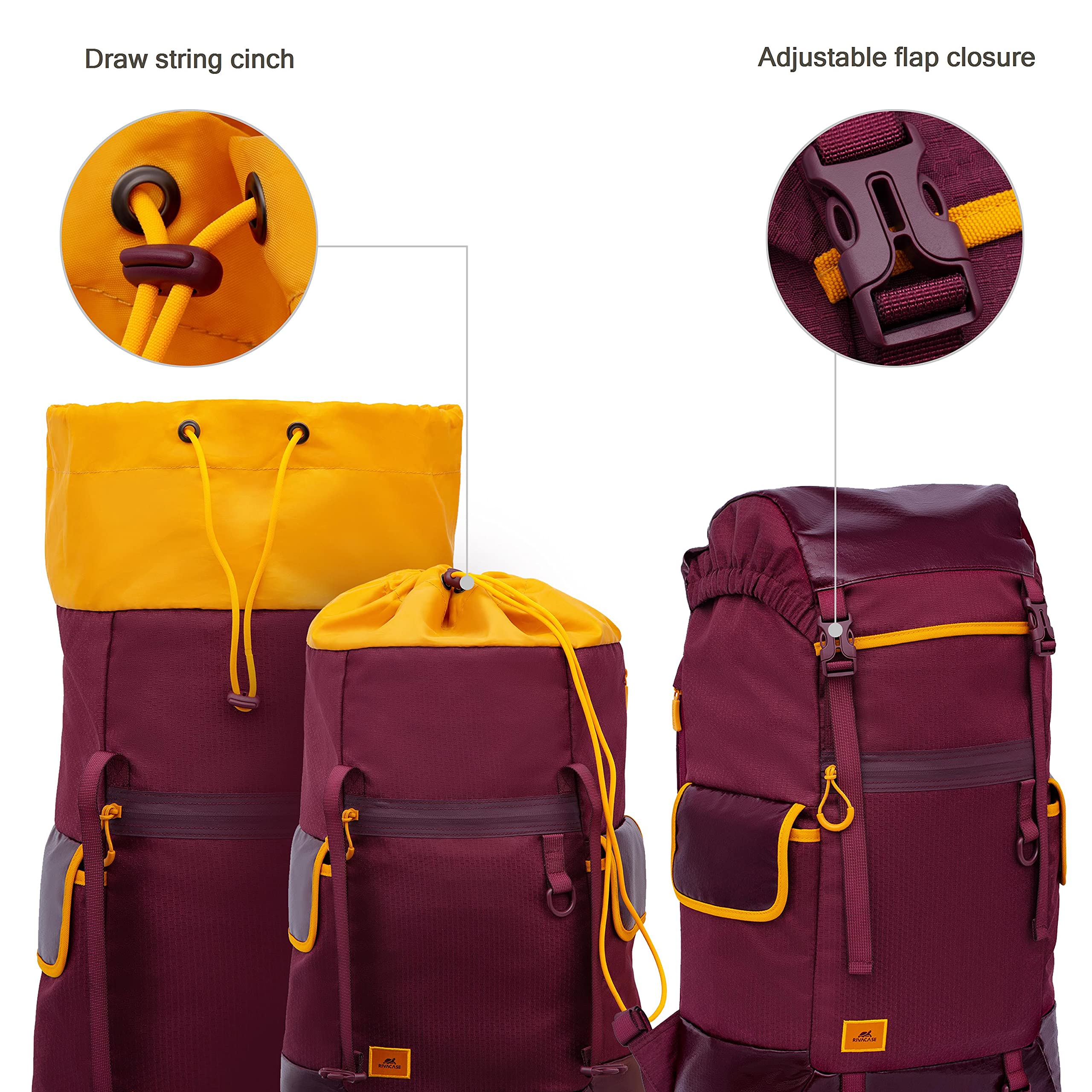 RIVACASE Dijon 5362 Rucksack 17,3 Zoll 30L Rot/Gelb