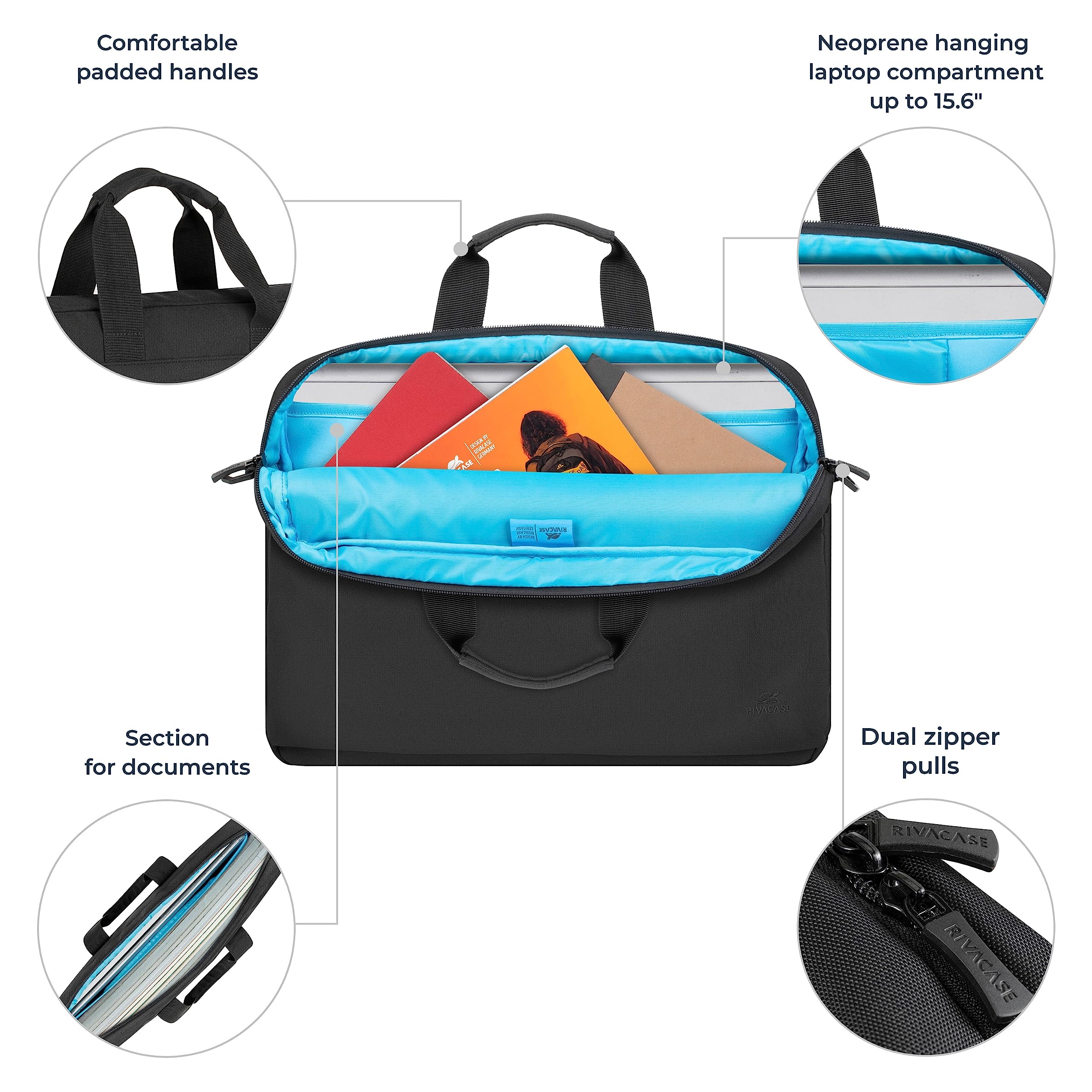 RIVACASE Eden 8235 Laptoptasche 15,6 Zoll wasserabweisend