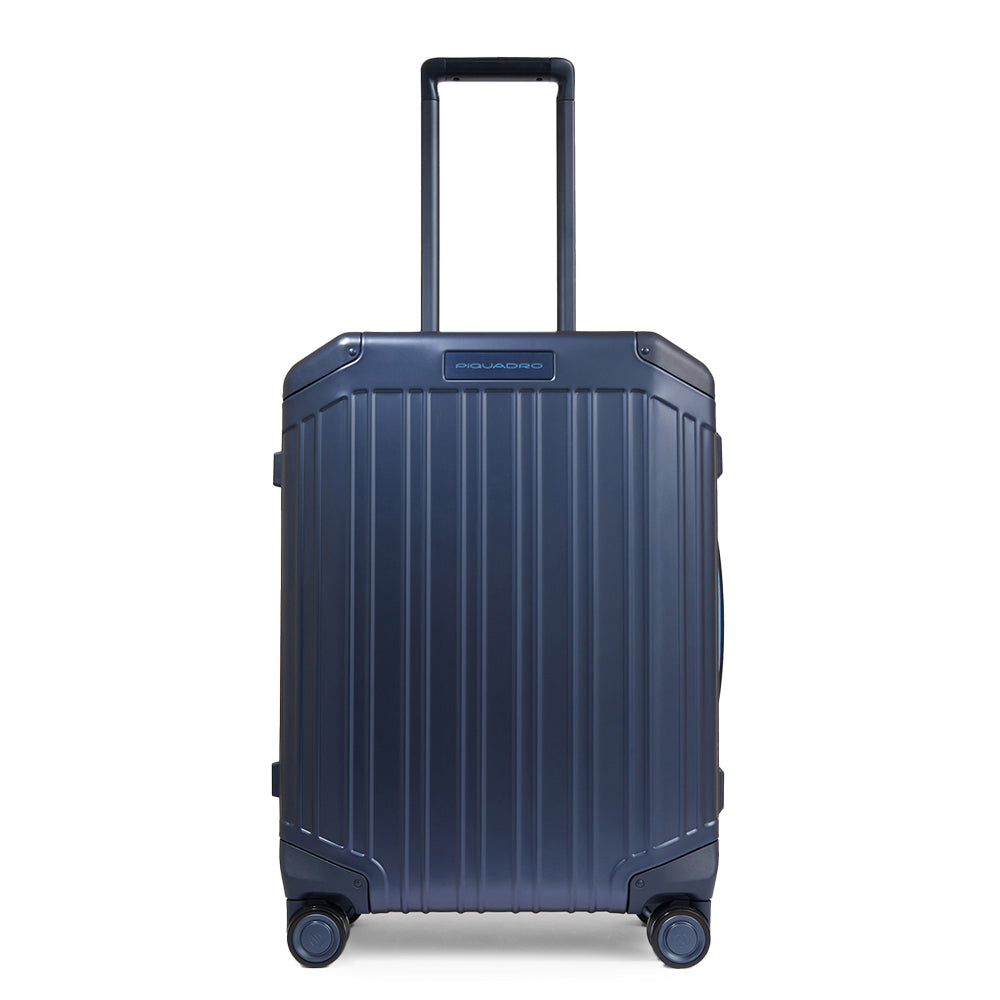 Piquadro PQ-Light Kabinentrolley slim Aluminium Blau